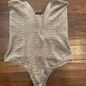 Gold strapless bodysuit
